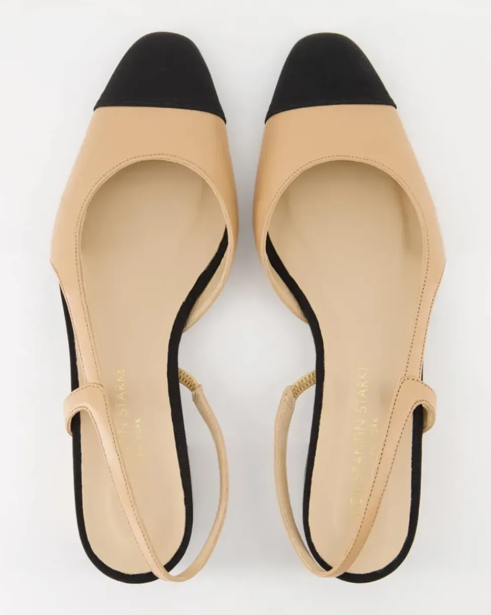 Rosette Slingpumps in Beige