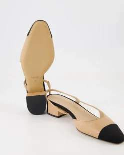Rosette Slingpumps in Beige