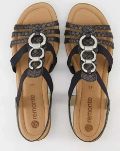 R3605-02 Sandalen in Schwarz