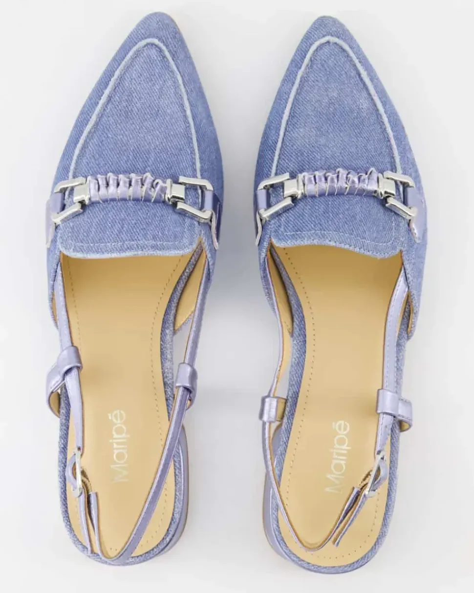 SANDRA Slingpumps in Blau