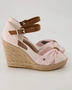 Seersucker High Wedges in Rosa