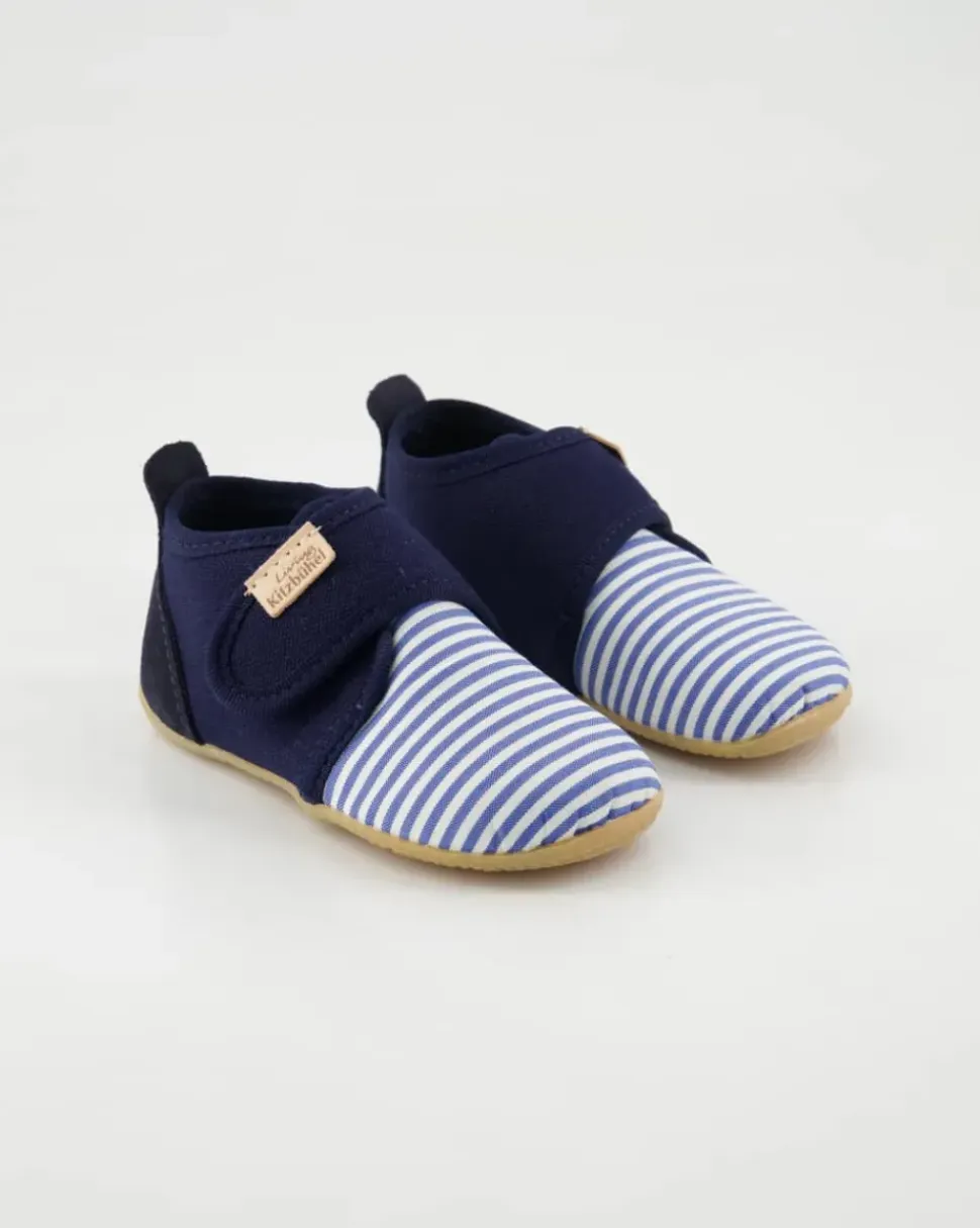 Sigi Streifchen Hausschuhe in Blau