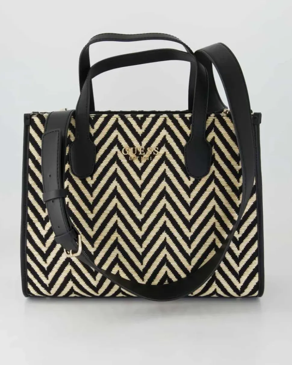Silvana 2 Compartment Tote Handtasche in Schwarz