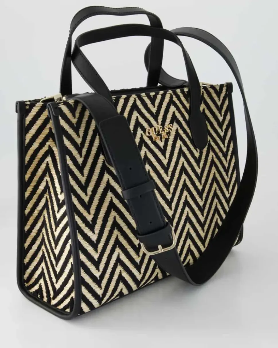 Silvana 2 Compartment Tote Handtasche in Schwarz