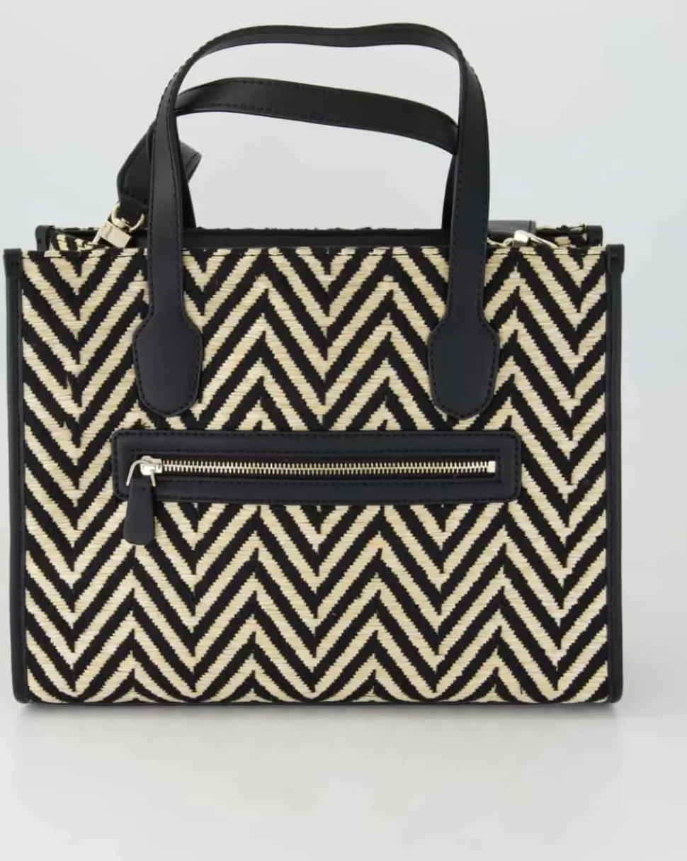 Silvana 2 Compartment Tote Handtasche in Schwarz