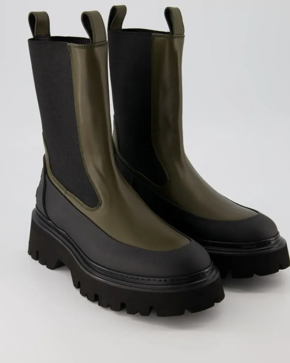 Stiefelette Chelsea Boots in Grün