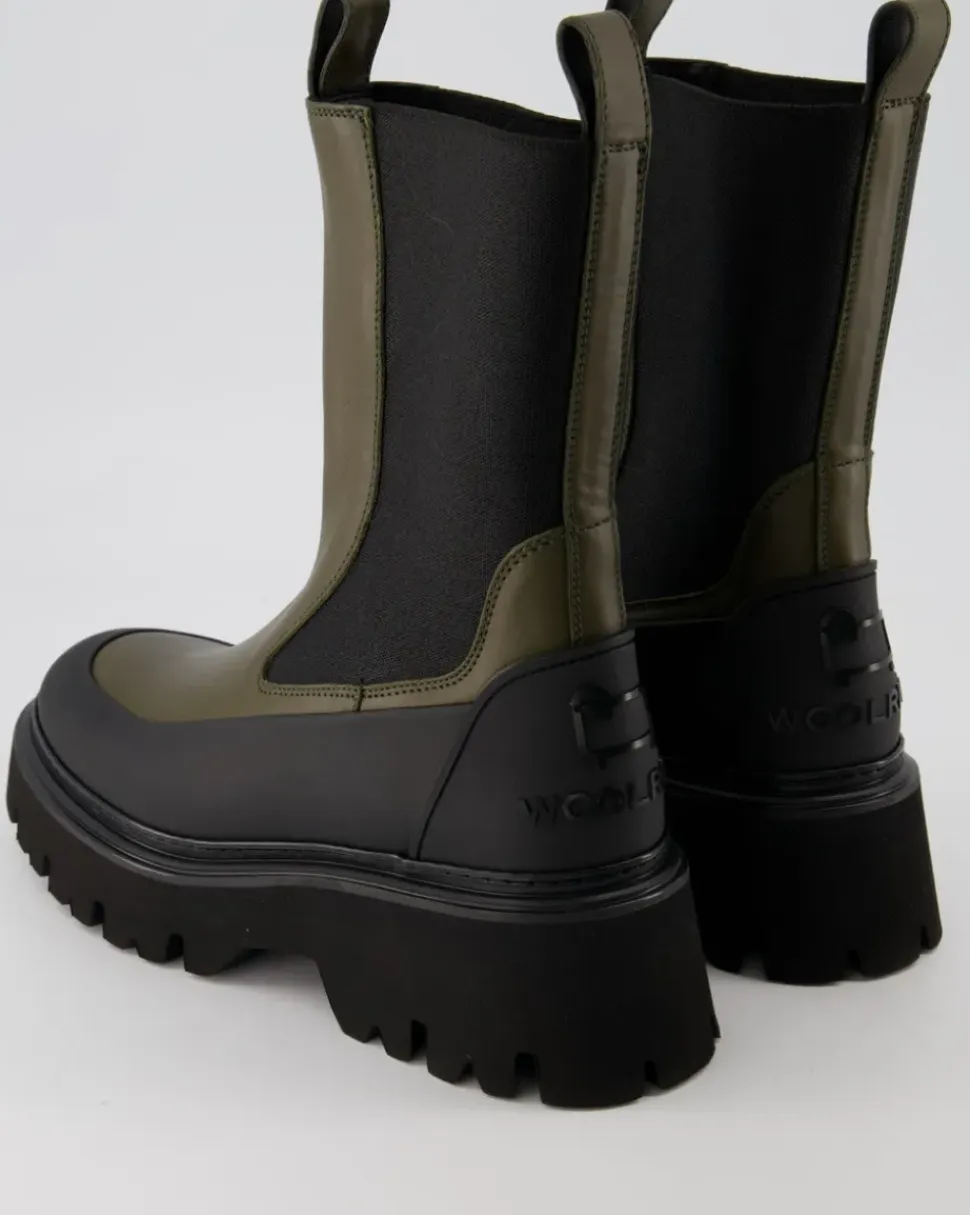 Stiefelette Chelsea Boots in Grün