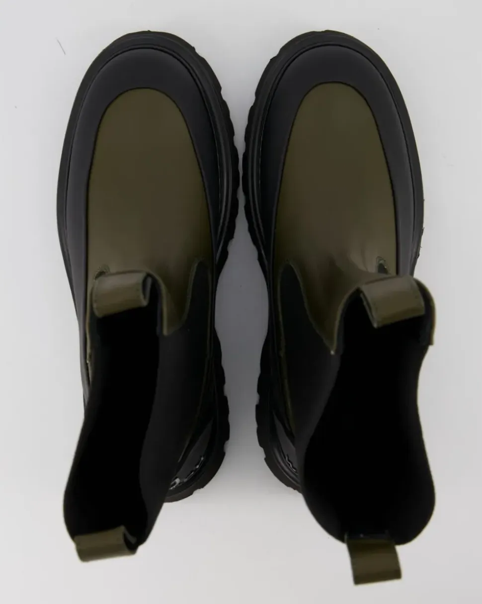 Stiefelette Chelsea Boots in Grün