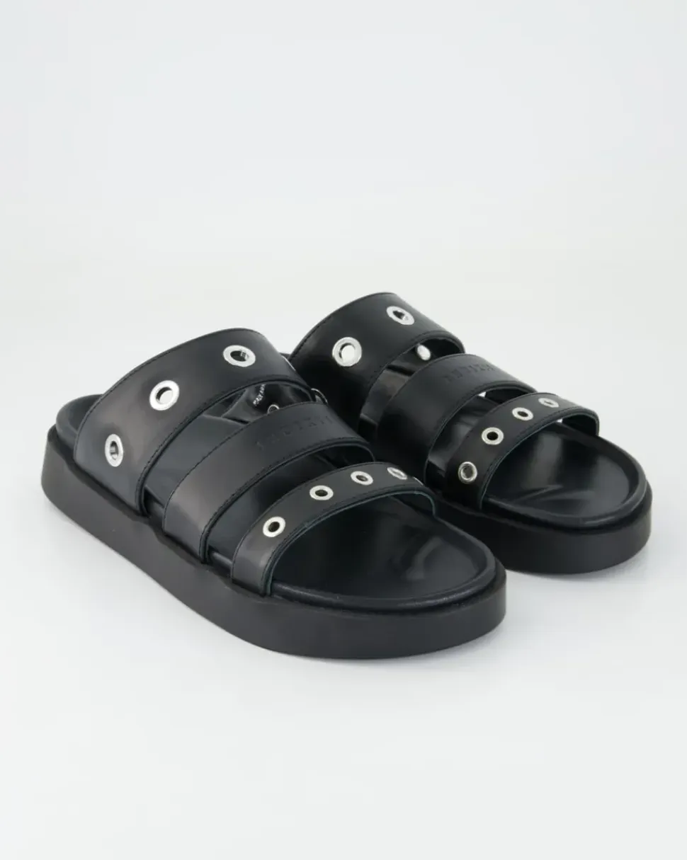 Tilda Leather Pantoletten in Schwarz