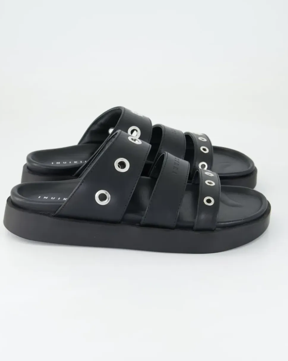Tilda Leather Pantoletten in Schwarz