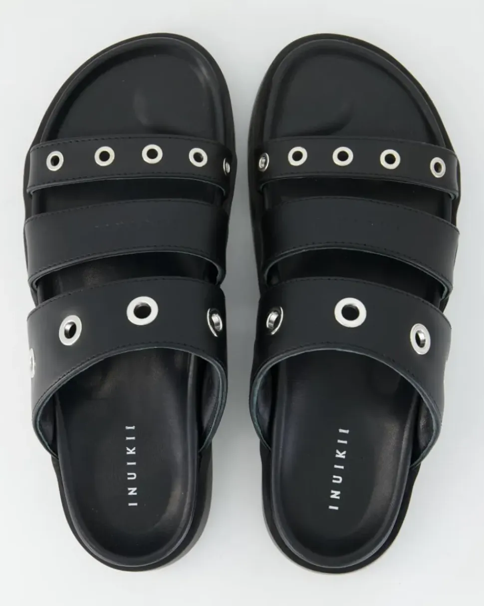 Tilda Leather Pantoletten in Schwarz