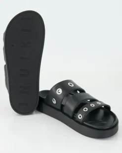 Tilda Leather Pantoletten in Schwarz