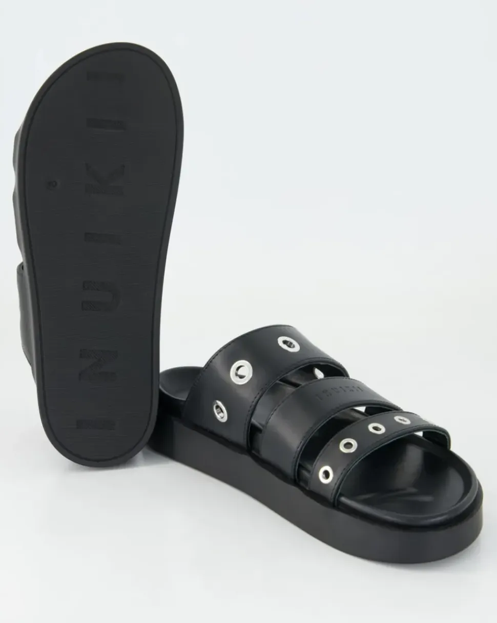 Tilda Leather Pantoletten in Schwarz