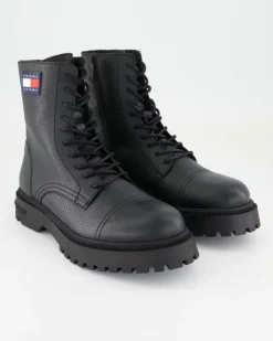 TJM Lace Up Mid Boot Tumbled Stiefeletten in Schwarz