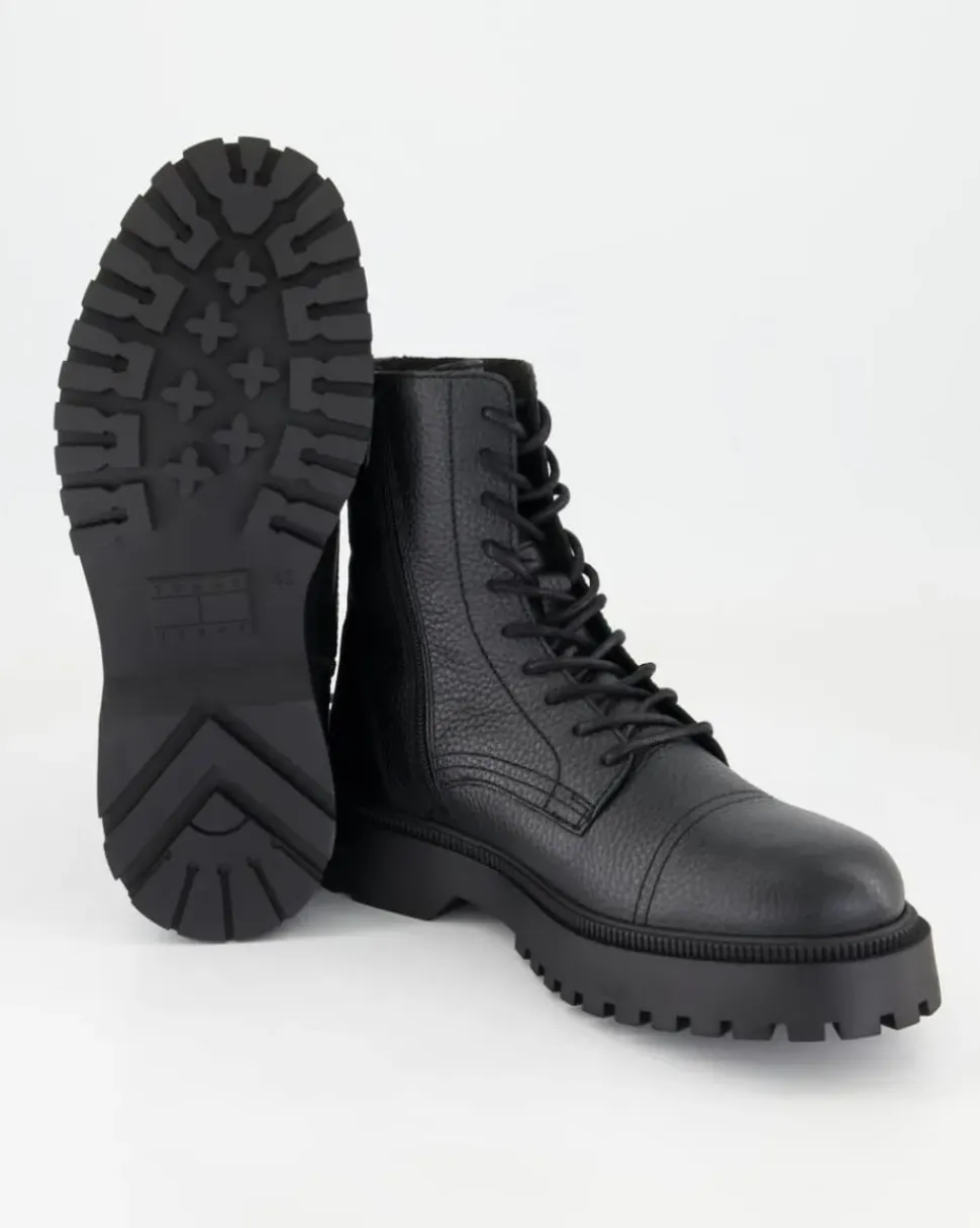 TJM Lace Up Mid Boot Tumbled Stiefeletten in Schwarz