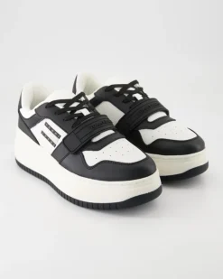 TJW Retro Basket Sneaker in Schwarz