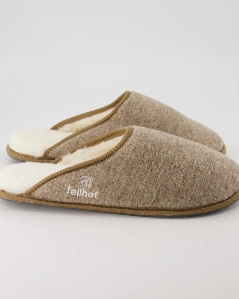 Trendy Filz Hausschuhe in Beige