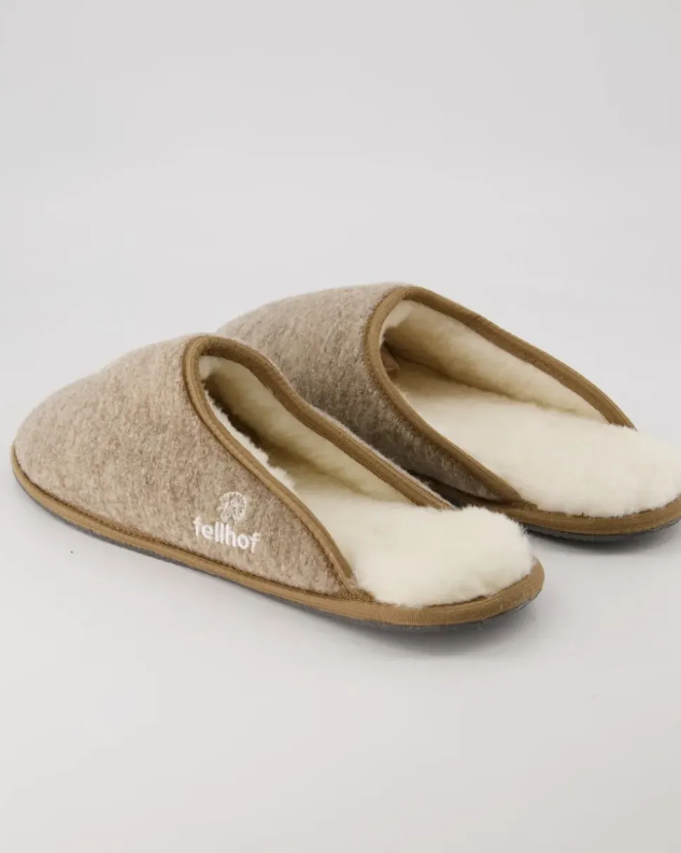 Trendy Filz Hausschuhe in Beige