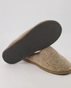 Trendy Filz Hausschuhe in Beige