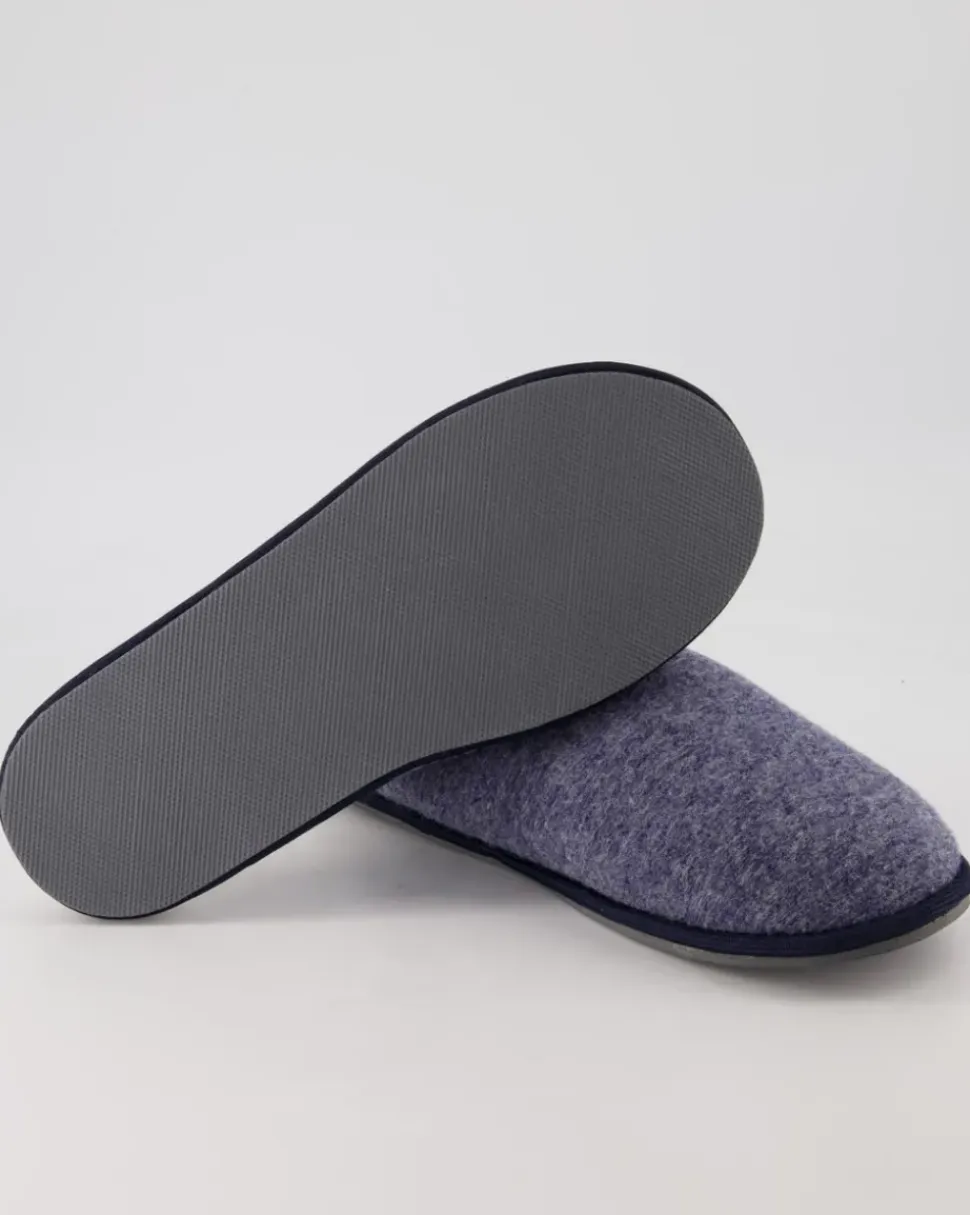 Trendy Filz Hausschuhe in Blau