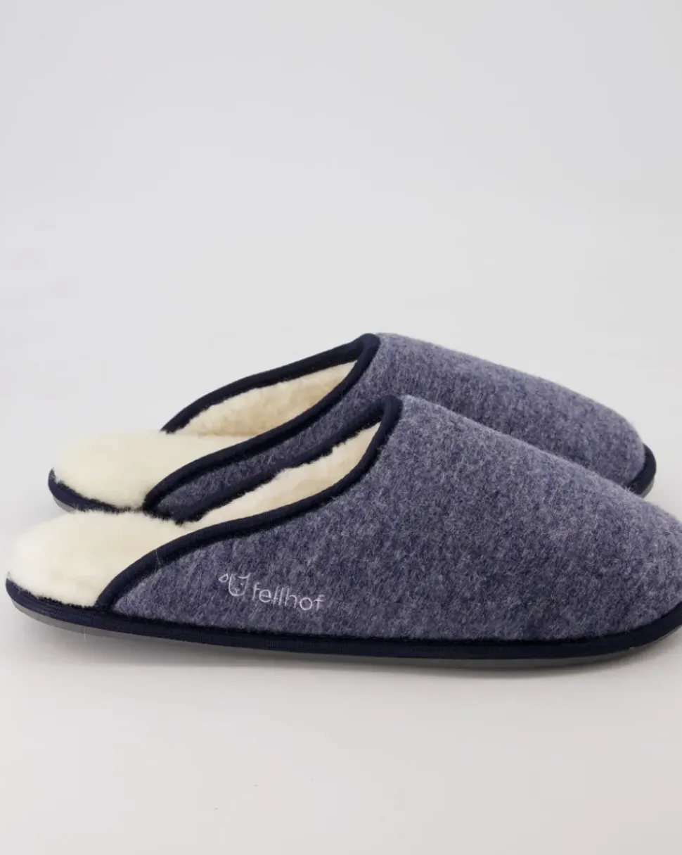 Trendy Filz Hausschuhe in Blau
