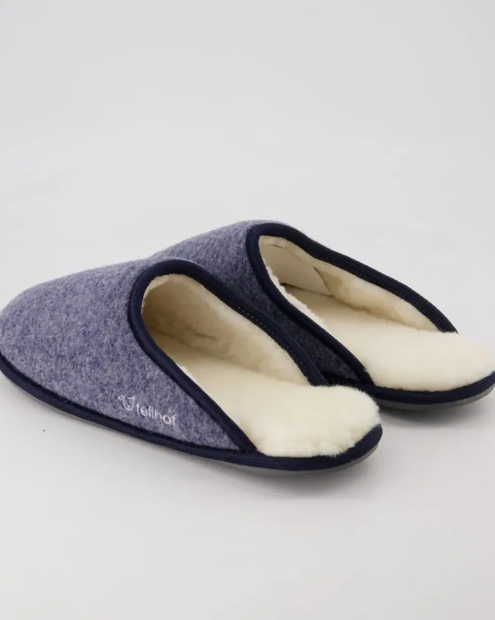 Trendy Filz Hausschuhe in Blau