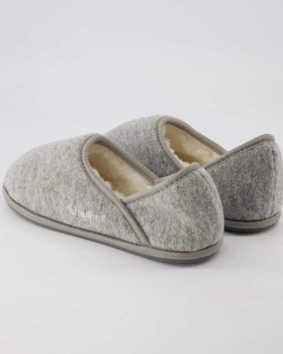 Trendy Filz Hausschuhe in Grau