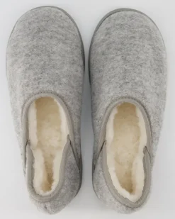 Trendy Filz Hausschuhe in Grau