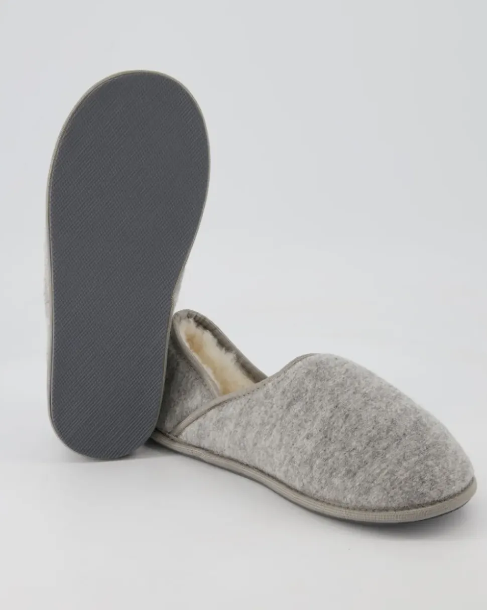 Trendy Filz Hausschuhe in Grau