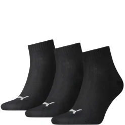 UNISEX QUARTER PLAIN 3P Socken in Schwarz