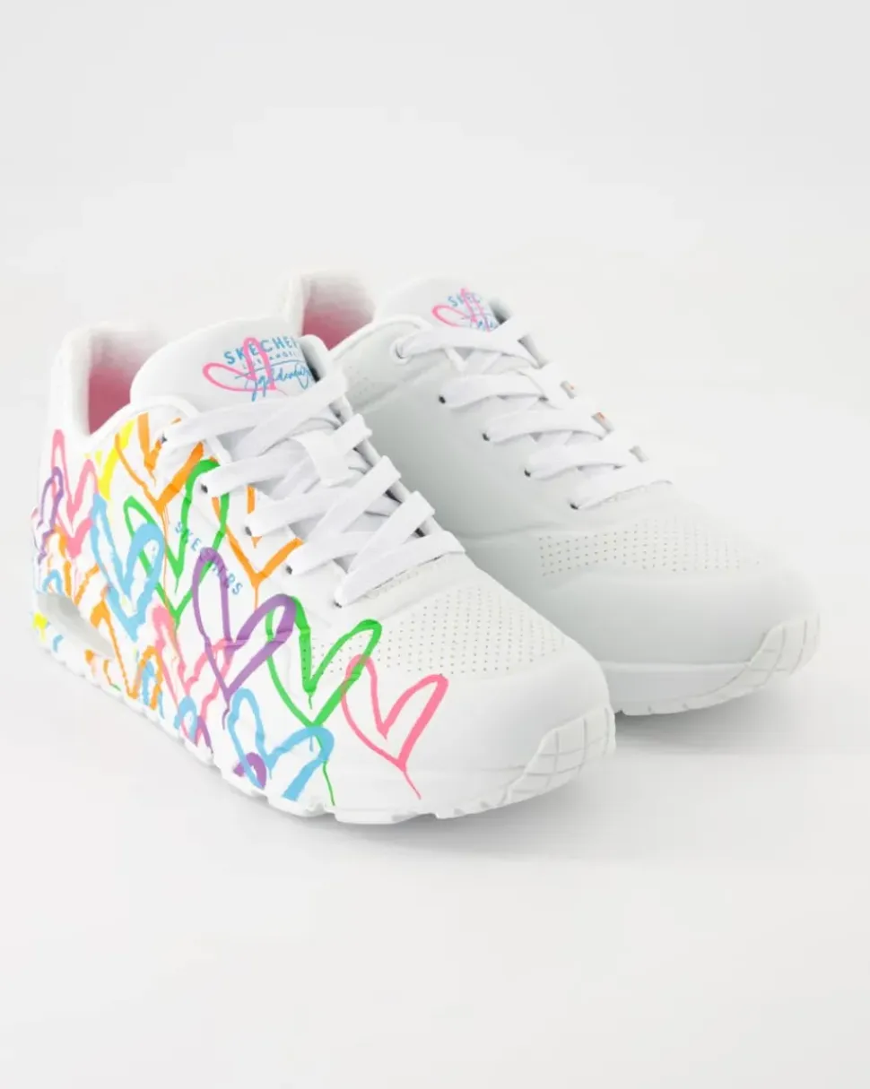Uno-Highlight Love Sneaker in Weiß
