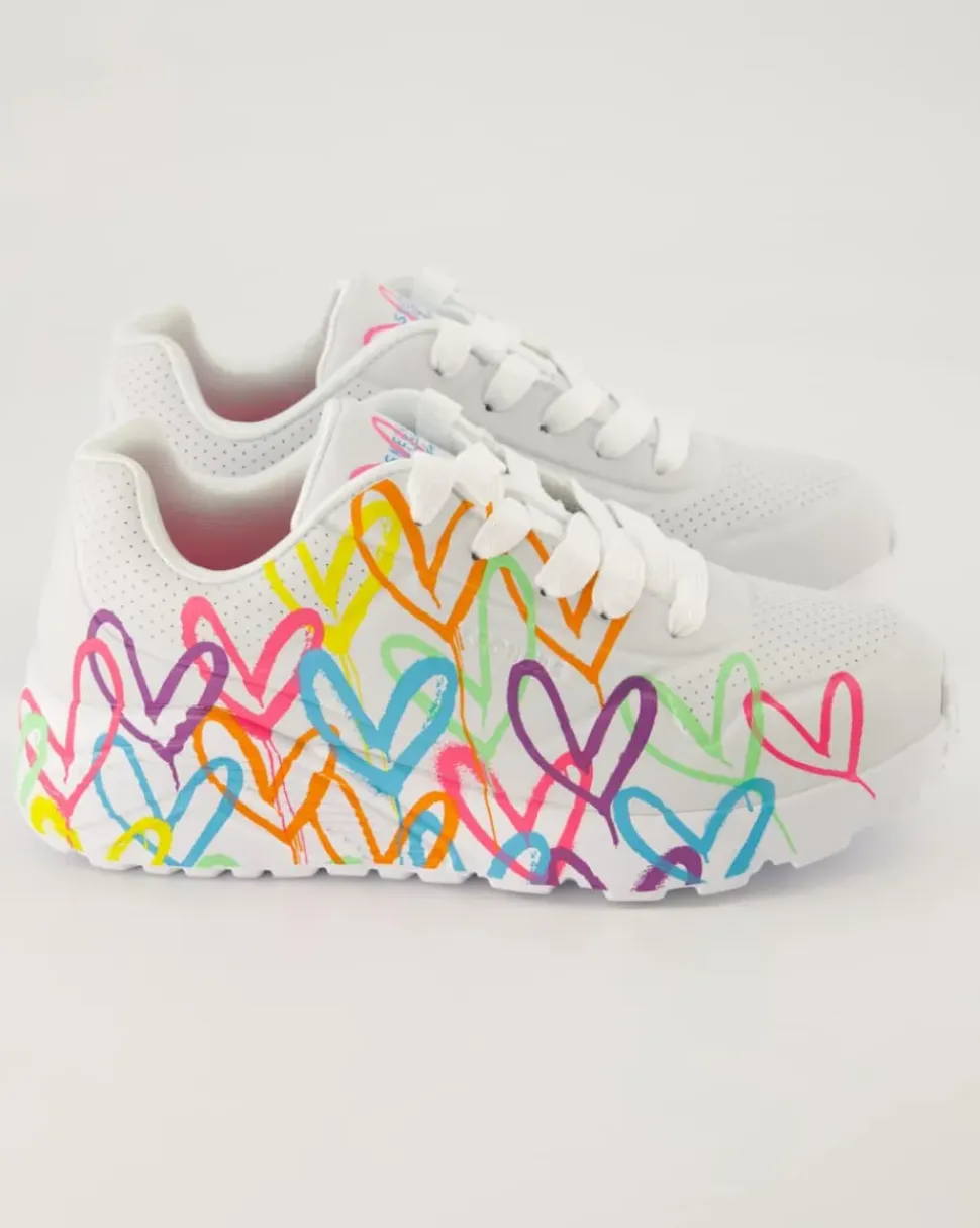 Uno Lite-Spread The Love Sneaker in Weiß