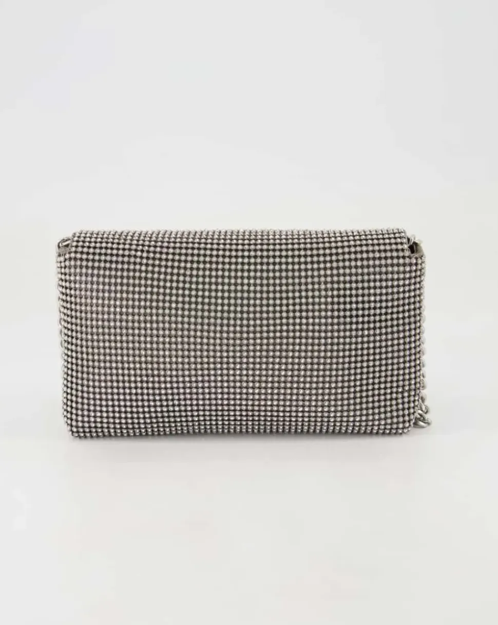 Zalina Flap Clutch Umhängetasche in Silber