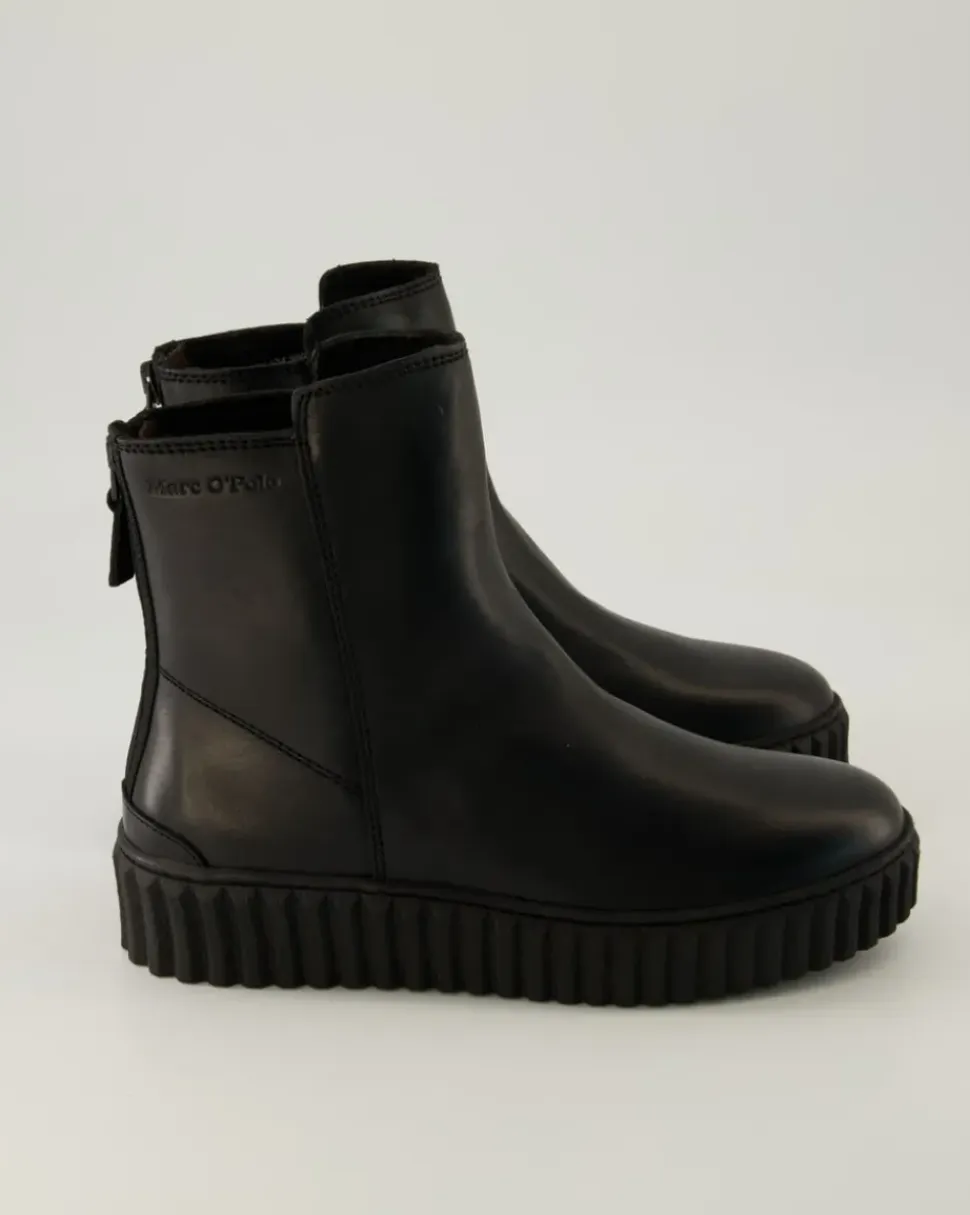 Zipper Bootie Stiefeletten in Schwarz