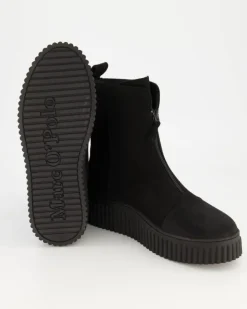 Zipper Bootie Stiefeletten in Schwarz